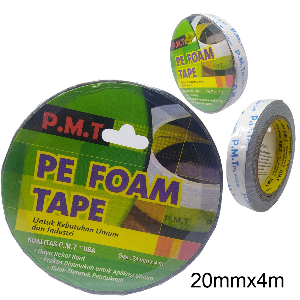 Jual Double Tape 3M FOAM Busa Putih PE High Quality Lem Dobel Perekat ...