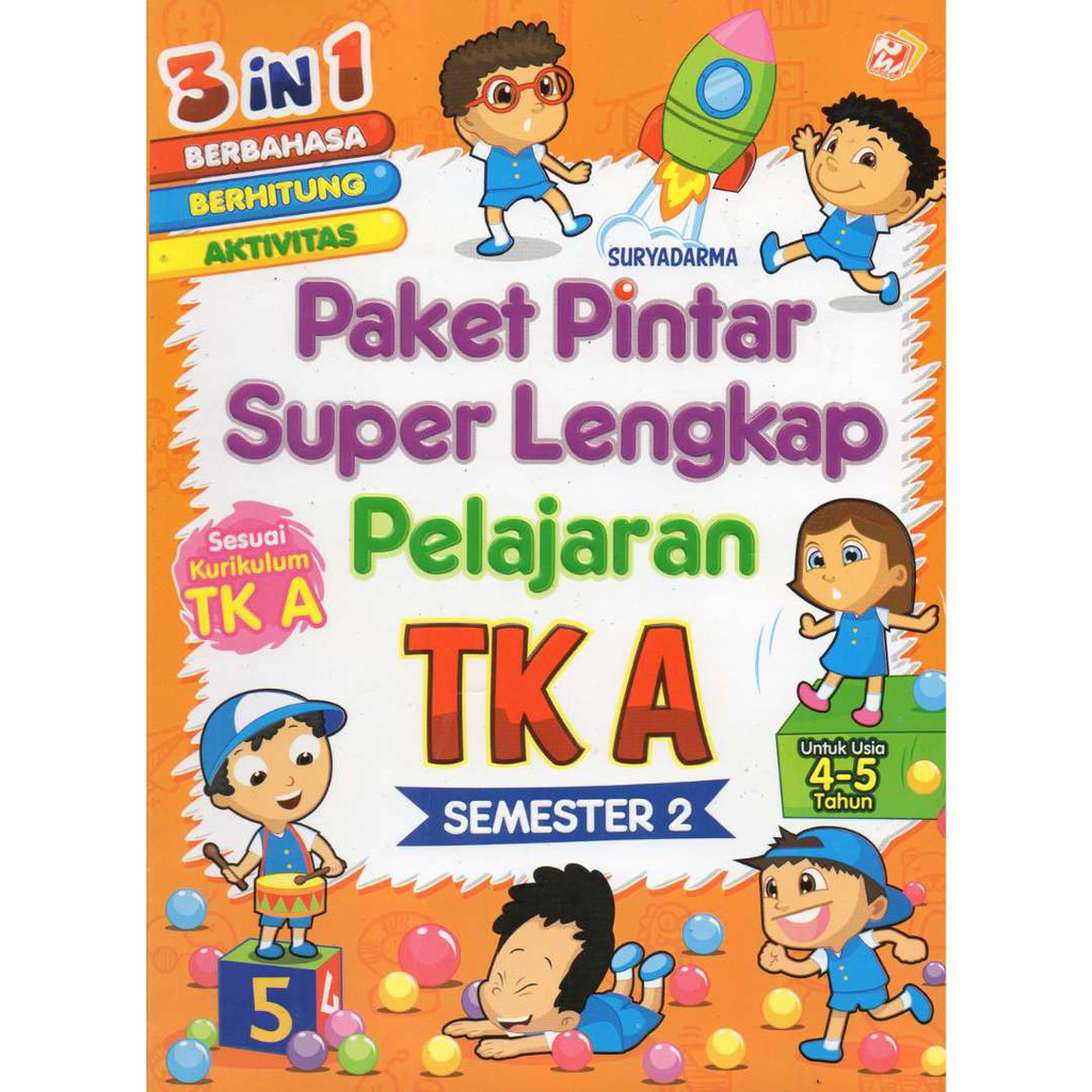 Jual Paket Pintar Super Lengkap Pelajaran TK A Semester 2 (Untuk Usia 4 ...