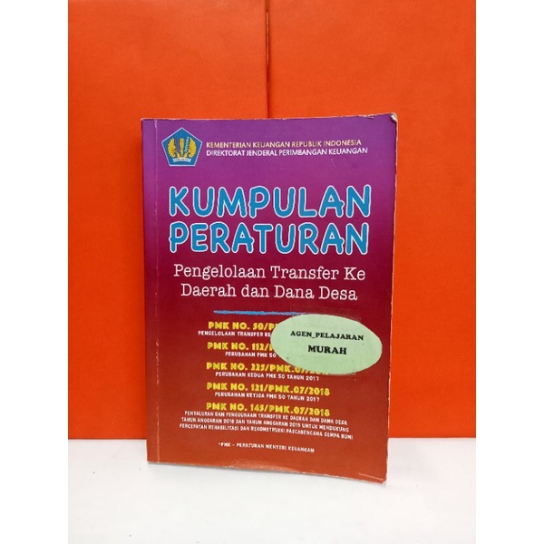 Jual BUKU KUMPULAN PERATURAN PENGELOLAAN TRANSFER KE DAERAH DAN DANA ...