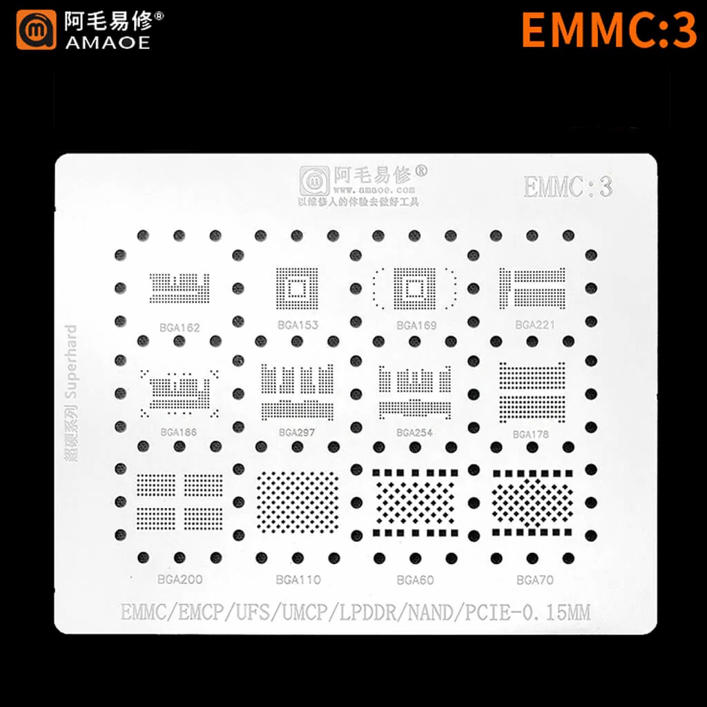 Jual Plat Cetakan Ic Amaoe Emmc Emcp Ufs Umcp Nand Pcie Mm Emmc