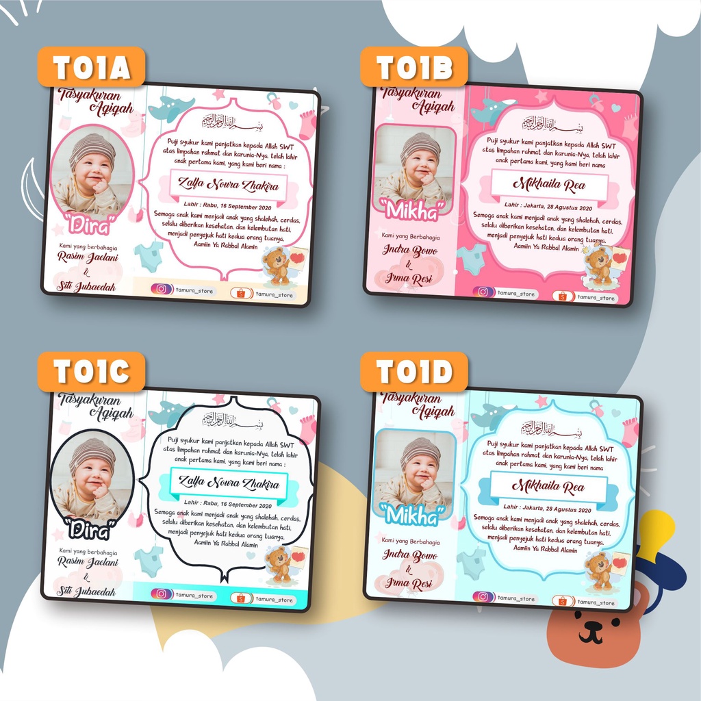 Jual Stiker Aqiqah Sticker Kelahiran Tasyakuran Kelahiran Bayi | Shopee ...