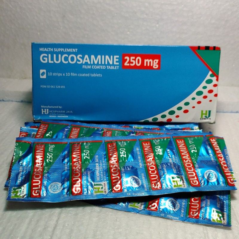 Jual GLUCOSAMINE 250 mg HJ "Harga Paket per 5 strip/lembar = 50