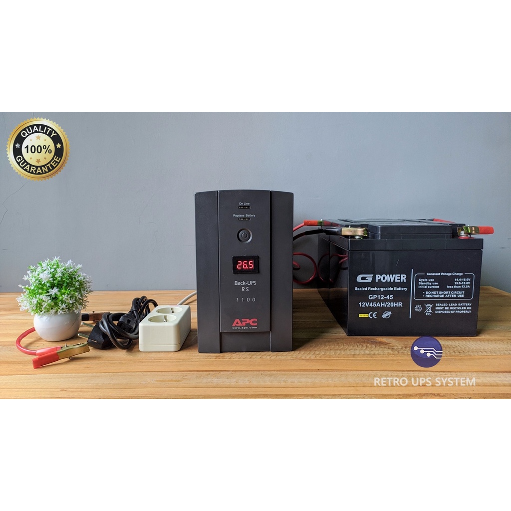 Jual UPS Modif Modifikasi Aki Mobil APC Back UPS RS 1100VA 660Watt