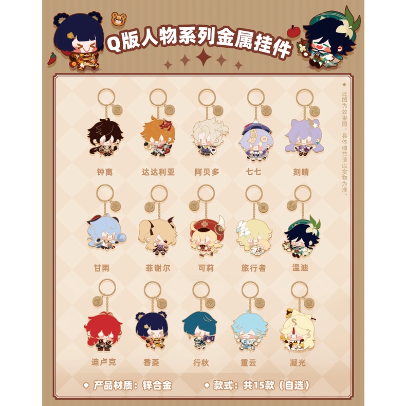 Jual (Pre Order) Official Merch Genshin Impact Metal Charm keychain
