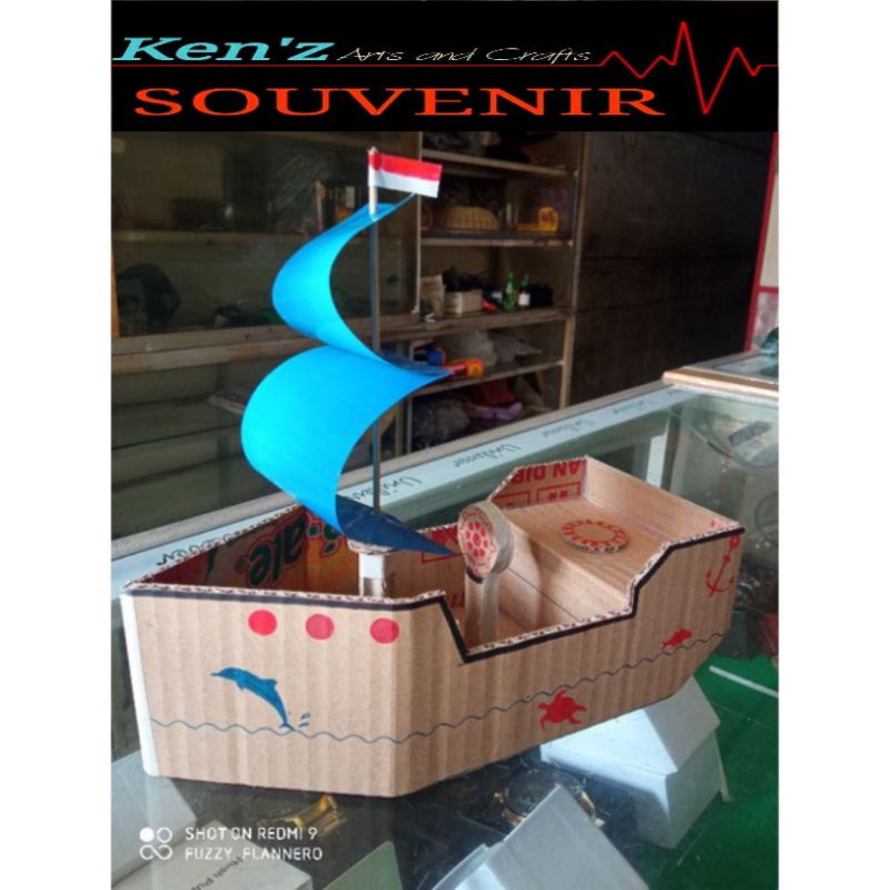 kapal layar.... prakarya kardus / mainan edukasi / kerajinan tangan kardus / cardboard crafts