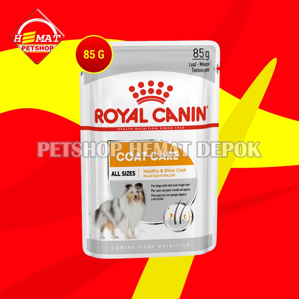 Jual Royal Canin Dog Coat Care Pouch Wet Food Makanan basah Anjing Bulu