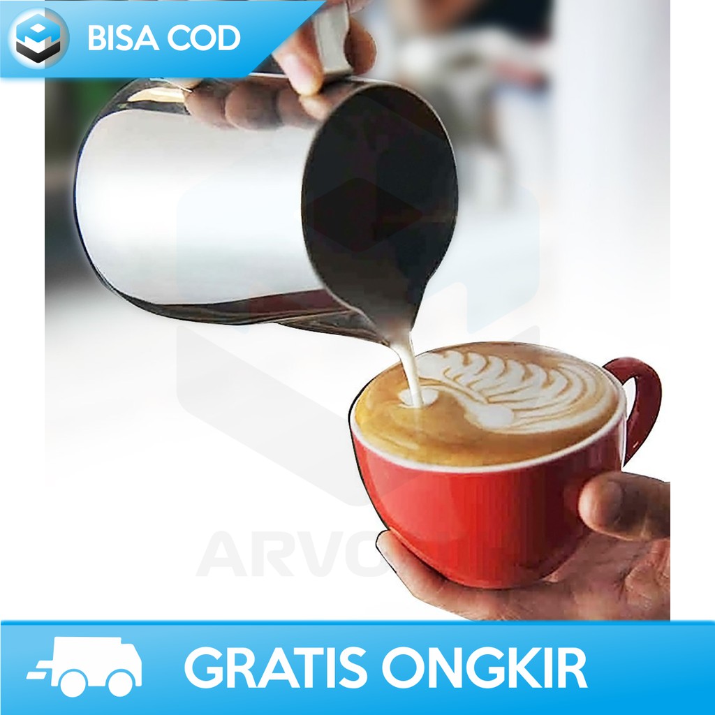 Jual Milk Jug Gelas Pitcher Kopi Espresso Latte Art Stainless Steel 350ml Original Onetwocups 3607