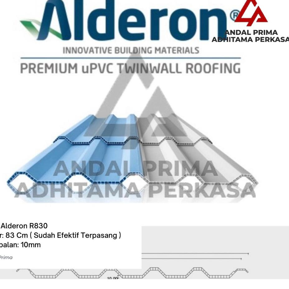 Jual Paling Diminati! Atap Alderon R830 Putih Doff / Biru Doff ...