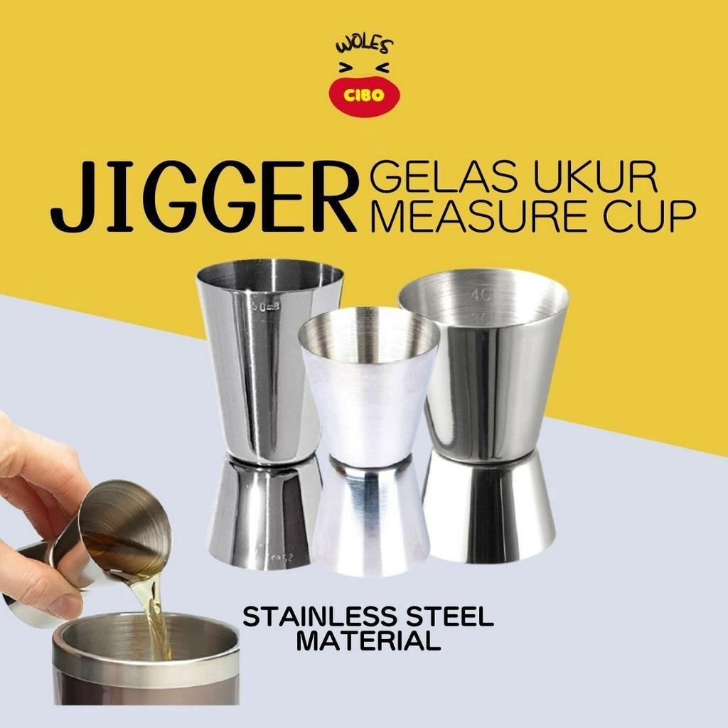 Jual Stainless Jigger Measure Cup Measuring Gelas Ukur Cocktail ...