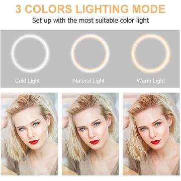 Bisa * READY Ring Light 26cm Tripod 2 1m. Set Komplit Make Up Vlog Lampu Tiktok Lampu Konten