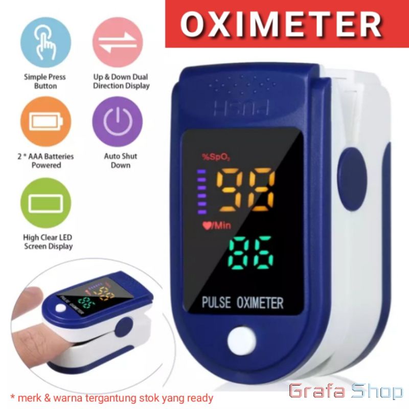 Jual Pulse Oximeter / Finger Oxymeter SpO2 / Alat ukur Kadar Oksigen ...