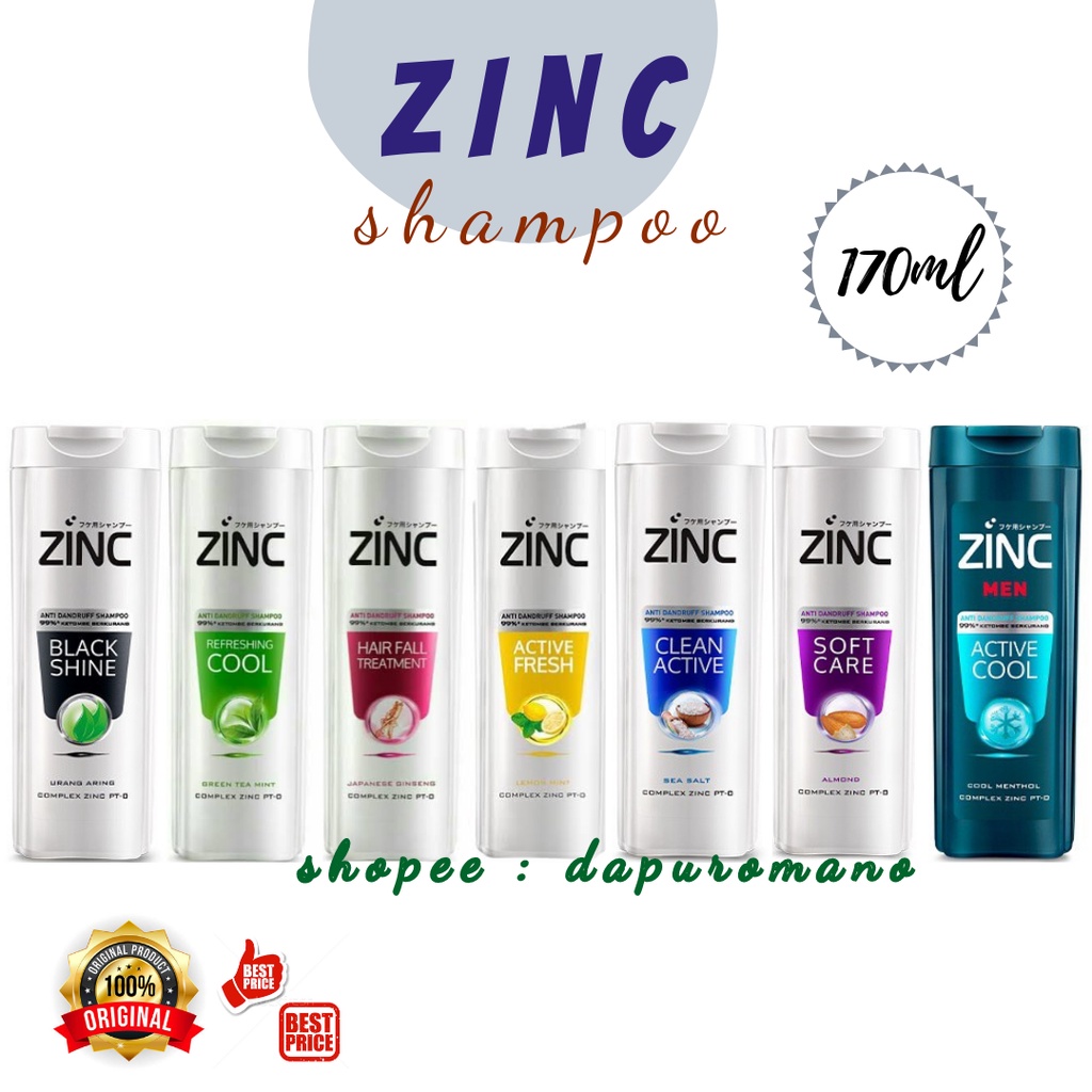 Jual Zinc Shampoo 170 ML All Varian Shopee Indonesia