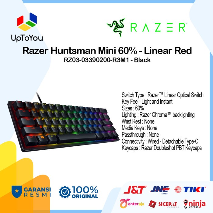 Jual Razer Huntsman Mini 60 Linear Red Optical Switch Gaming