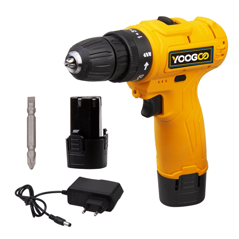Jual YOOGOO Cordless Drill Lithium-Ion Cordless Drill 12V 1.5Ah ...