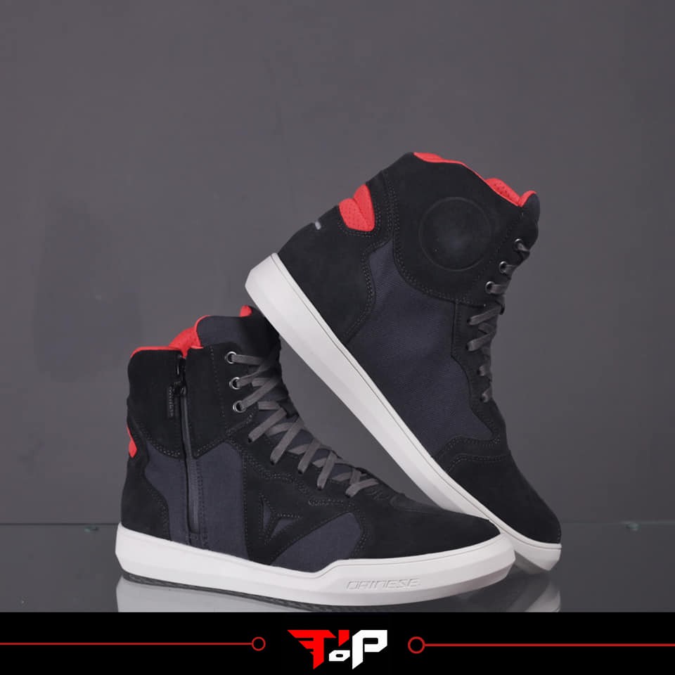 Jual DAINESE METROPOLIS DWP WATERPROOF SHOES BLACK RED | Shopee 