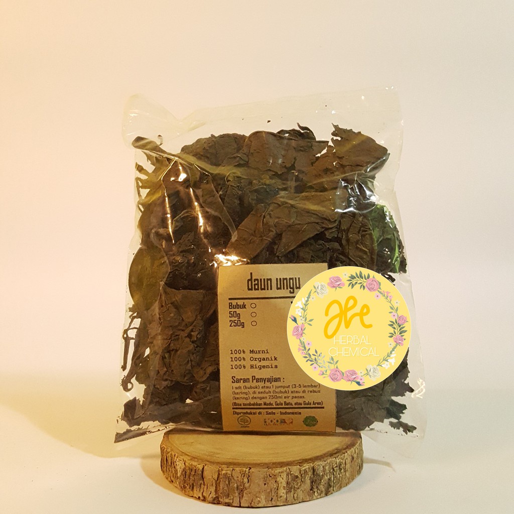 Jual Daun Ungu Kering Obat Wasir Handeuleum Asli Kemasan 100gr | Shopee ...