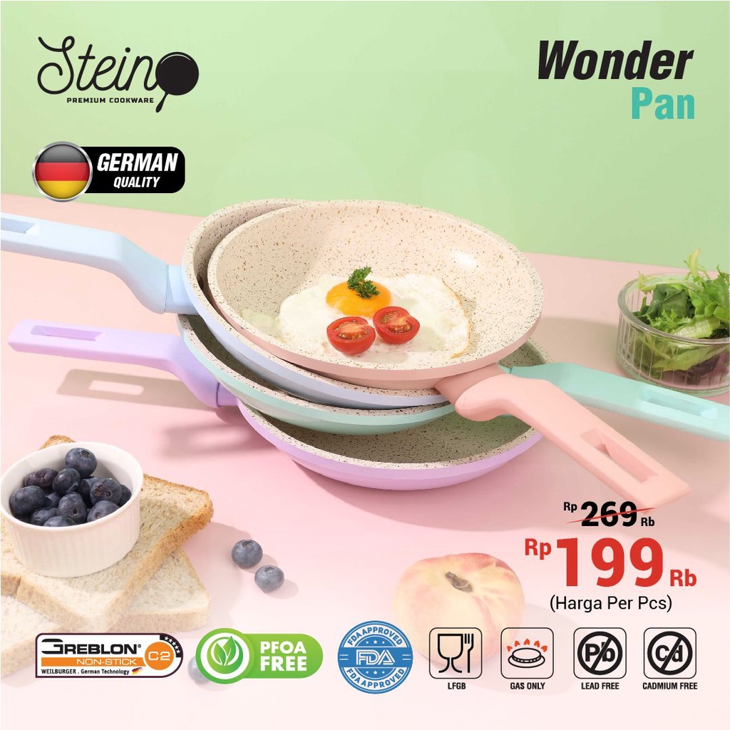 Jual Wonderpan Glow Steincookware Stein Wonder Pan Frypan Cm Shopee