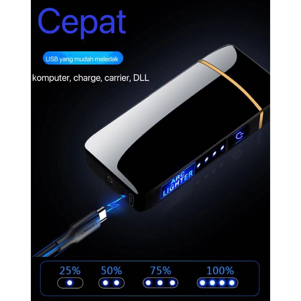 Jual BOOM!!! DY-A6 Korek Api unik elektrik kecil fingerprint touch ...