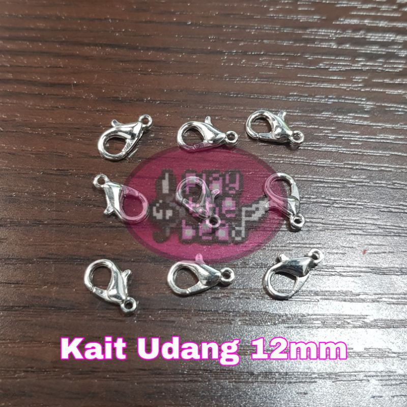 Jual Kait Udang Kokot Pengait Gelang Kalung Silver Rhodium Beadia 12mm 14mm  20pcs 50pcs Accessories