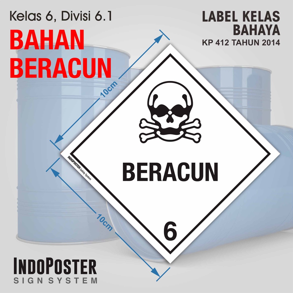 Jual Stiker Label Simbol B3 IATA Transportasi Kelas Material Bahaya ...