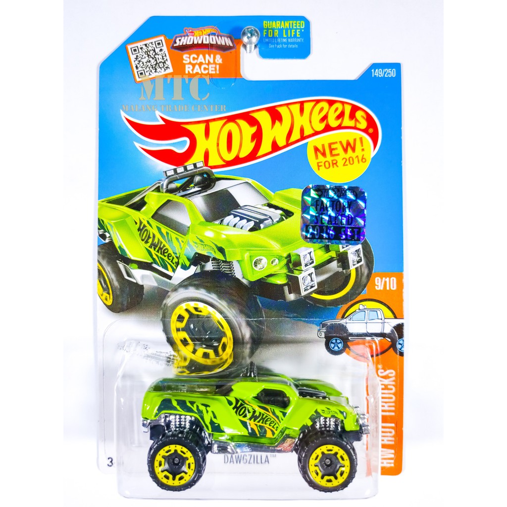 Jual HOT WHEELS DAWGZILLA Green Factory Sealed 2016 | Shopee Indonesia