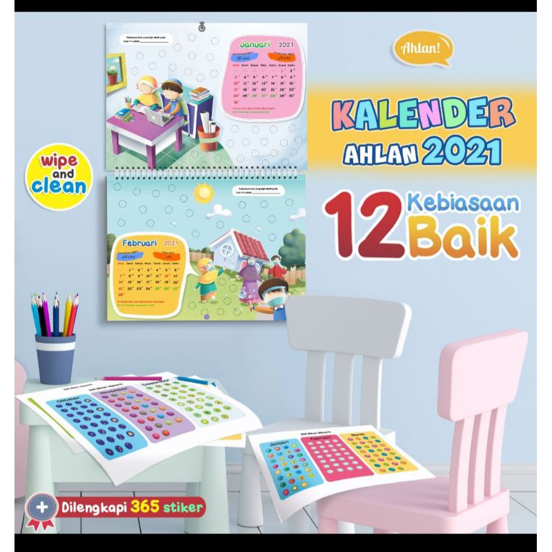 Jual kalender kebiasaan baik ahlan | Shopee Indonesia