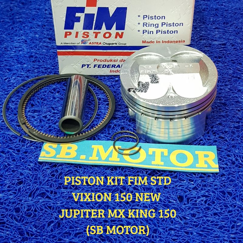 Jual PISTON KIT FIM VIXION 150 NEW NVA JUPITER MX KING 150 UKURAN