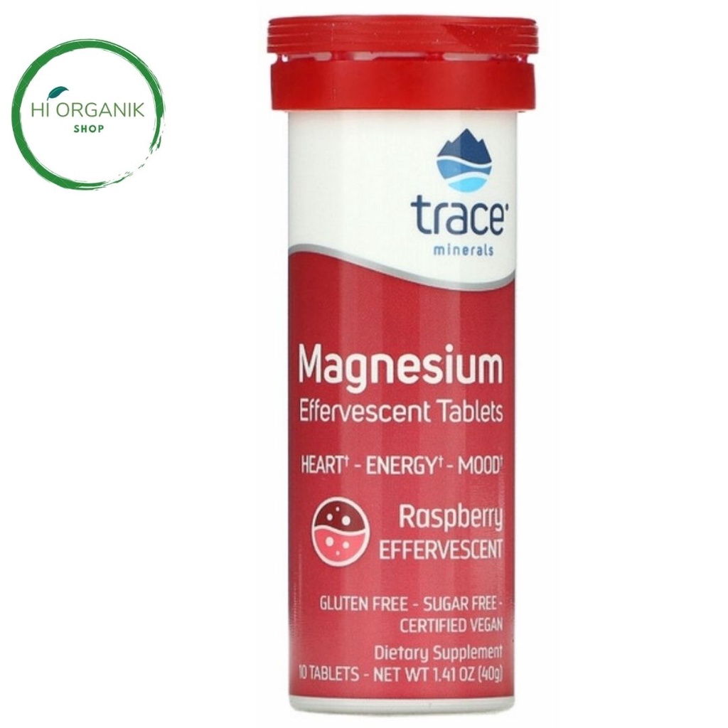 Jual Trace Mineral Magnesium Effervescent Tablets Raspberry 10 Tablets