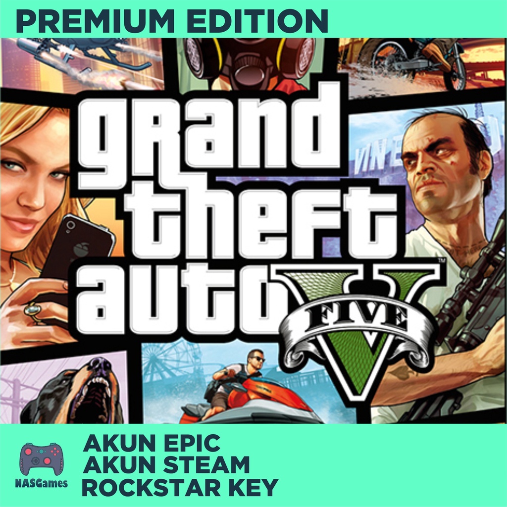 Jual Grand Theft Auto V ( GTA 5 / GTA V) Premium Edition PC Original ...