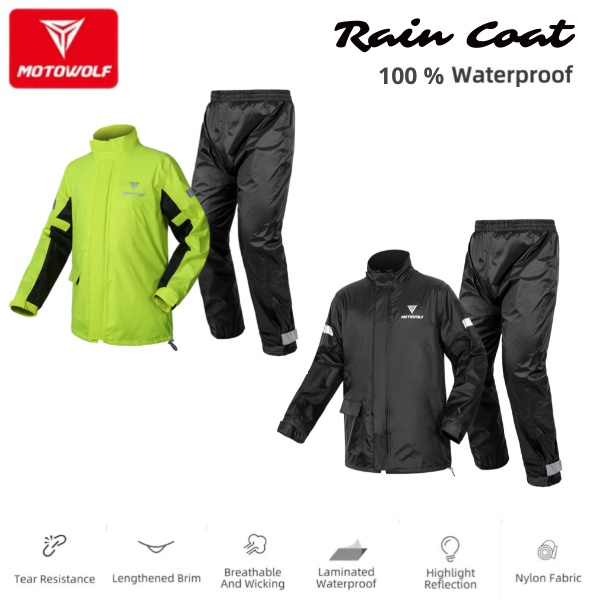 Jual Jas Hujan Motor Motowolf RainCoat Anti Bocor Premium Original