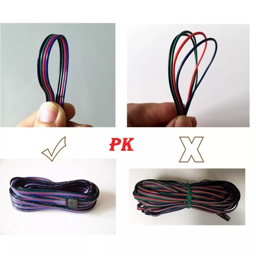 Jual Kabel led strip Rgb 4 pin meteran untuk smd 3528 5050 | Shopee ...