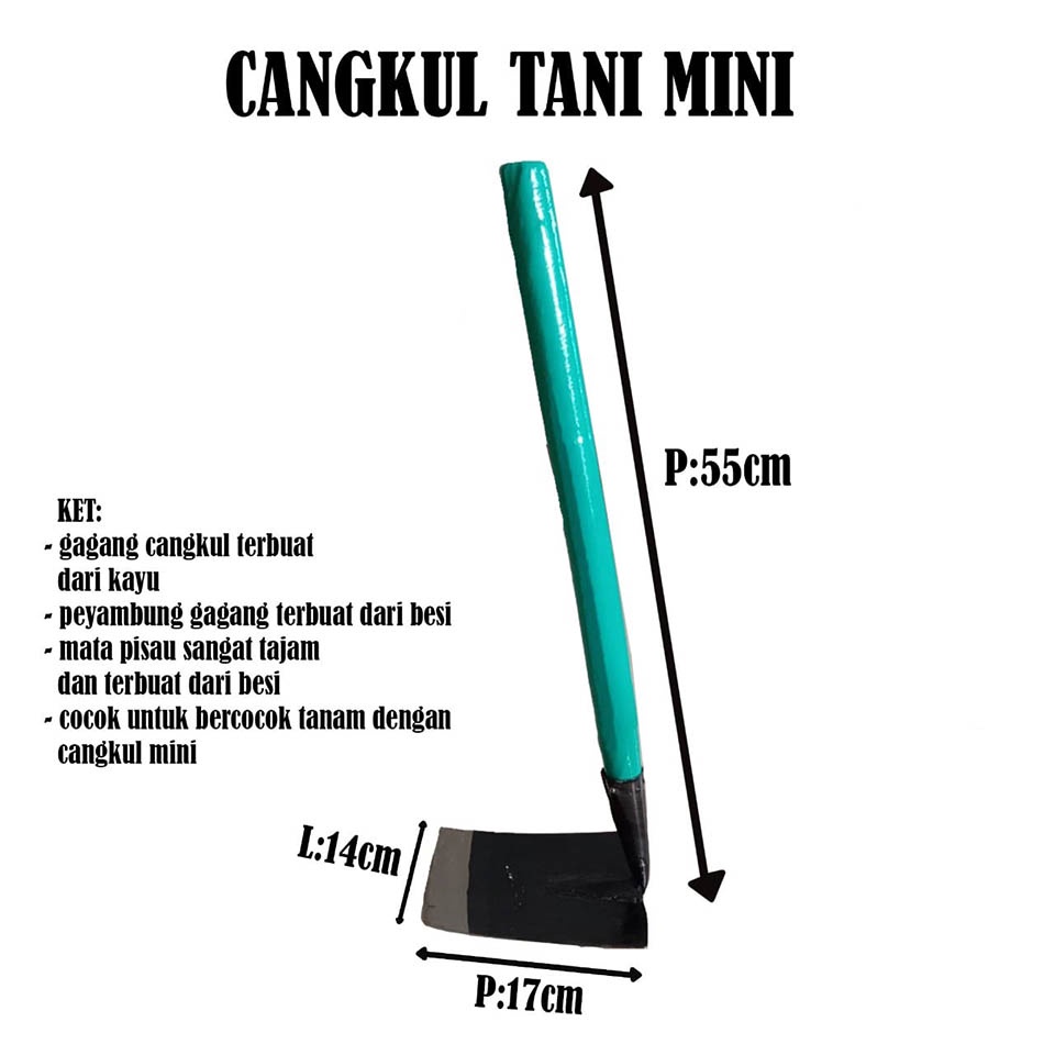 Jual Pacul Mini Gagang Panjang Cangkul Kecil Kebun Taman Kored Rumput ...