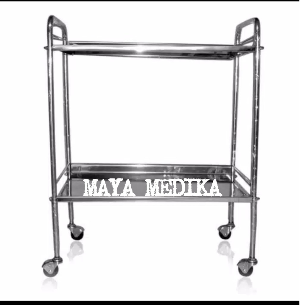 Jual Meja Instrumen Stainless 2 Rak One Med | Shopee Indonesia