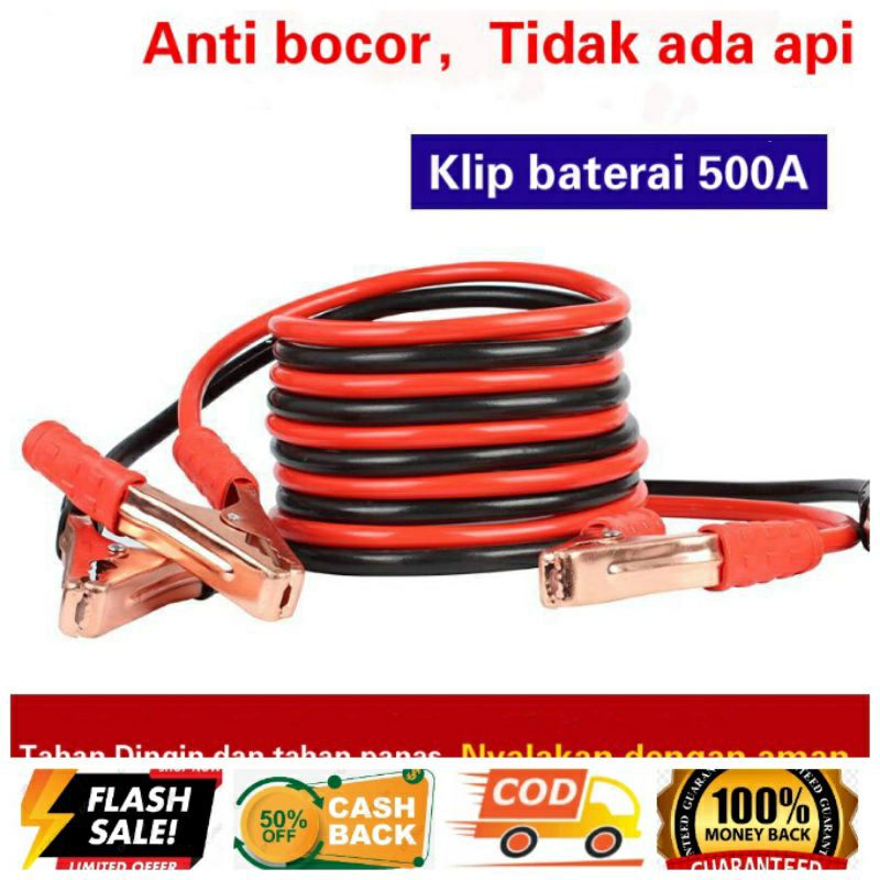 Terisass Auto Jump Starter Kabel 4m 2200A Voertuig Jumper Kabelset