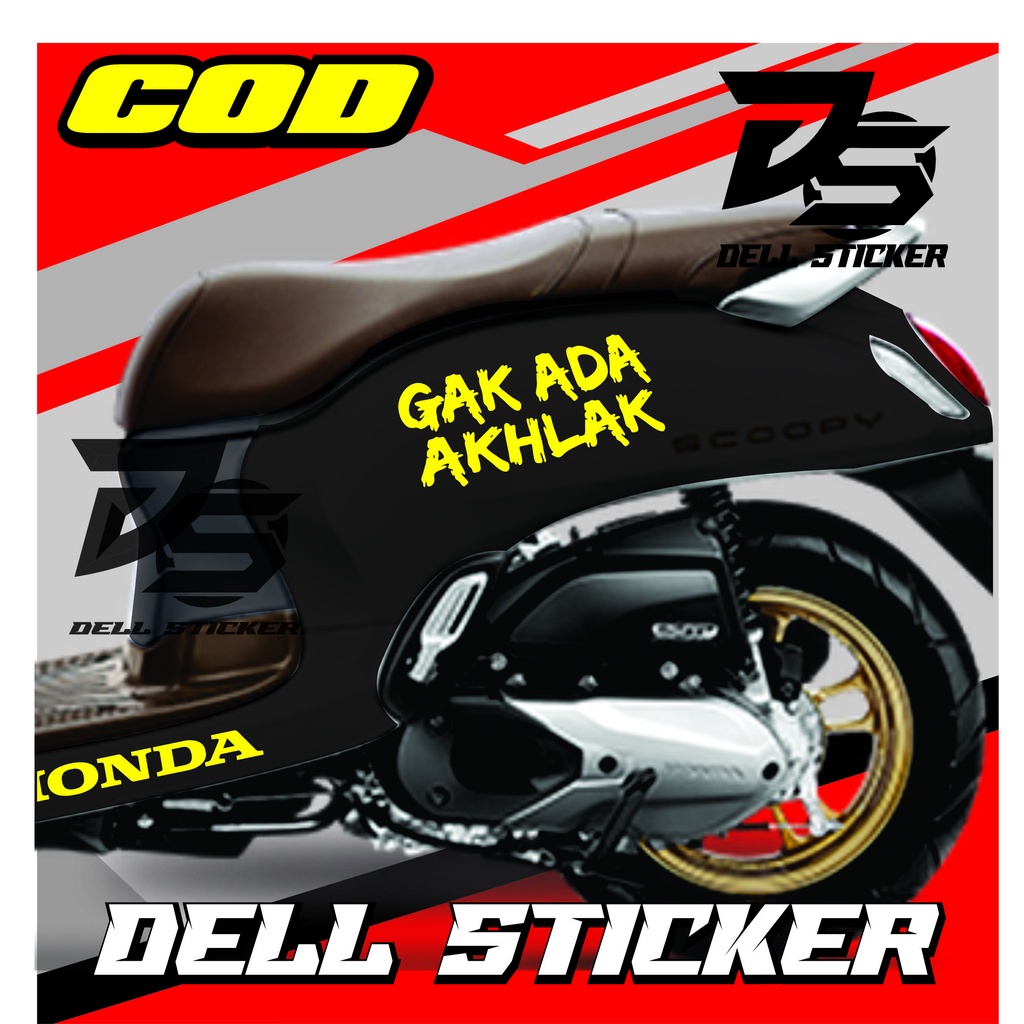 Jual Stiker Striping Scoopy GAK ADA AKHLAK Striping Scoopy Cutting ...