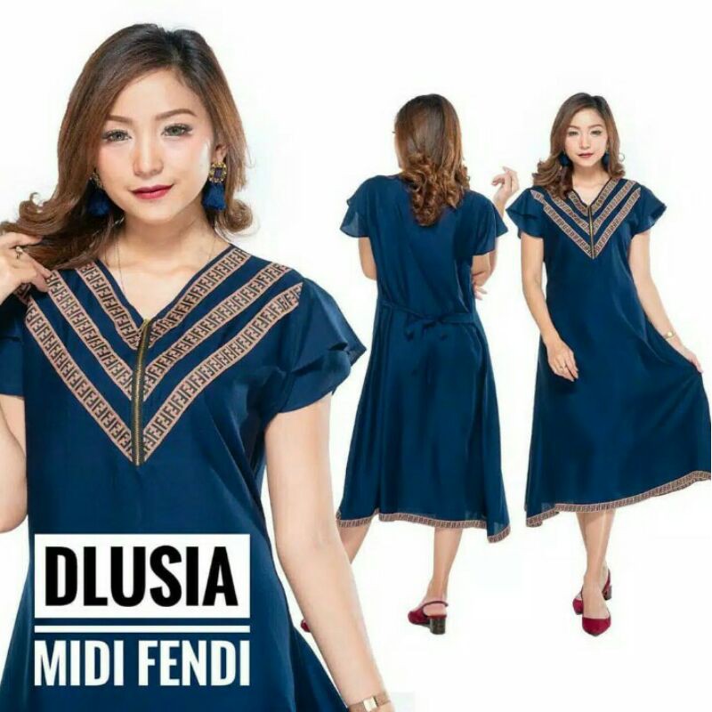 Jual Daster Dlusia midi fendi | Shopee Indonesia