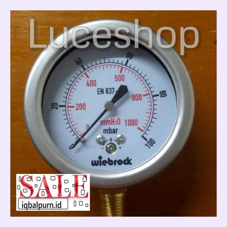 Jual Litnsa0S Low Pressure Gauge / Manometer Untuk Angin / Gas Luttfnpk ...