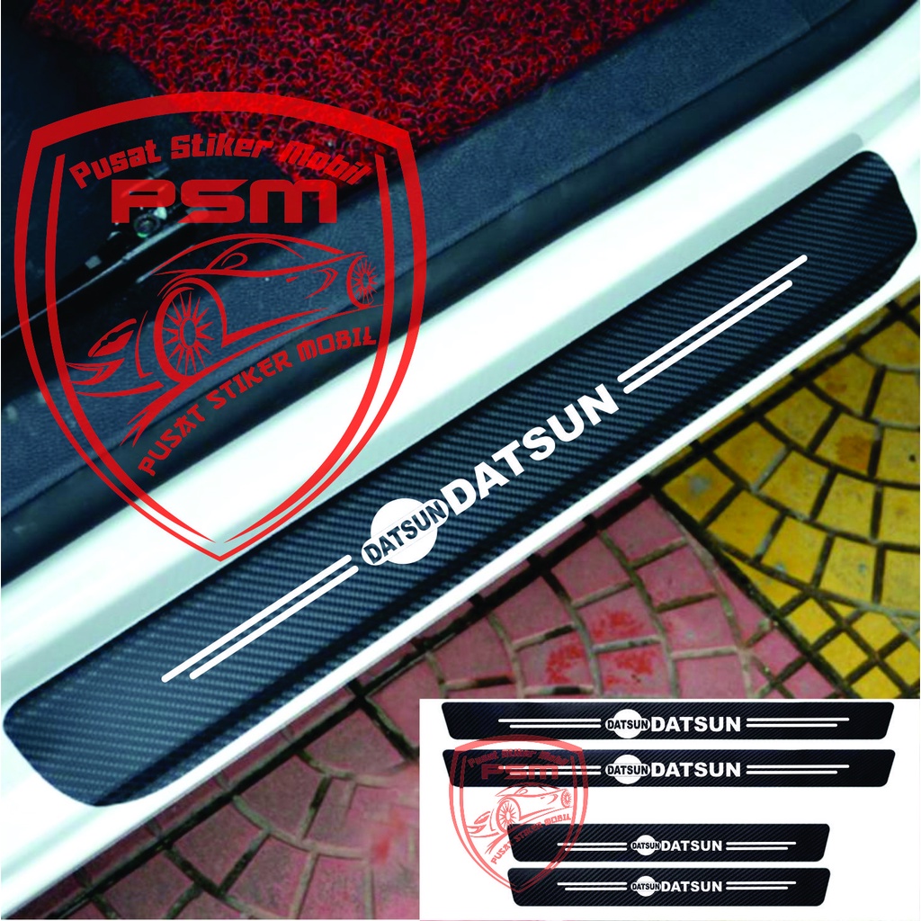 Jual New Sticker Sillplate Carbon D Mobil Datsun Sticker Sill Plate