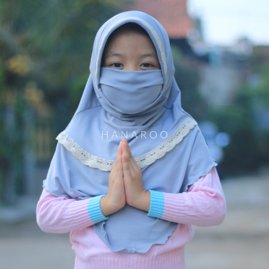 Jual Hanaroo Hijab Masker Niqob Naura Anak (2-7th) | Shopee Indonesia