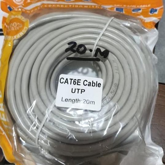 Jual Kabel LAN 20 meter Data Konektor RJ45 Cat5e 15m cahaya50 | Shopee ...