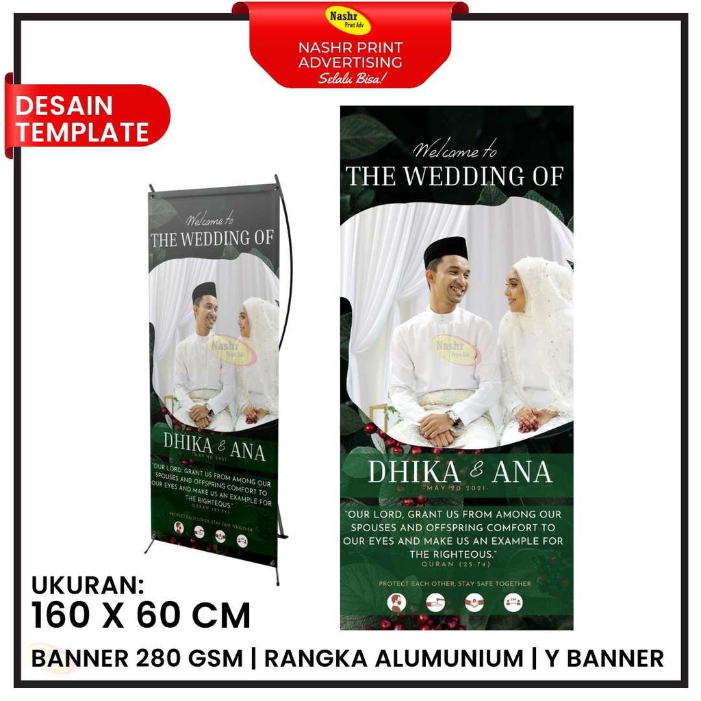 Jual BANNER WELCOME | Y BANNER WEDDING | X BANNER DAN TIANG FREE DESAIN ...