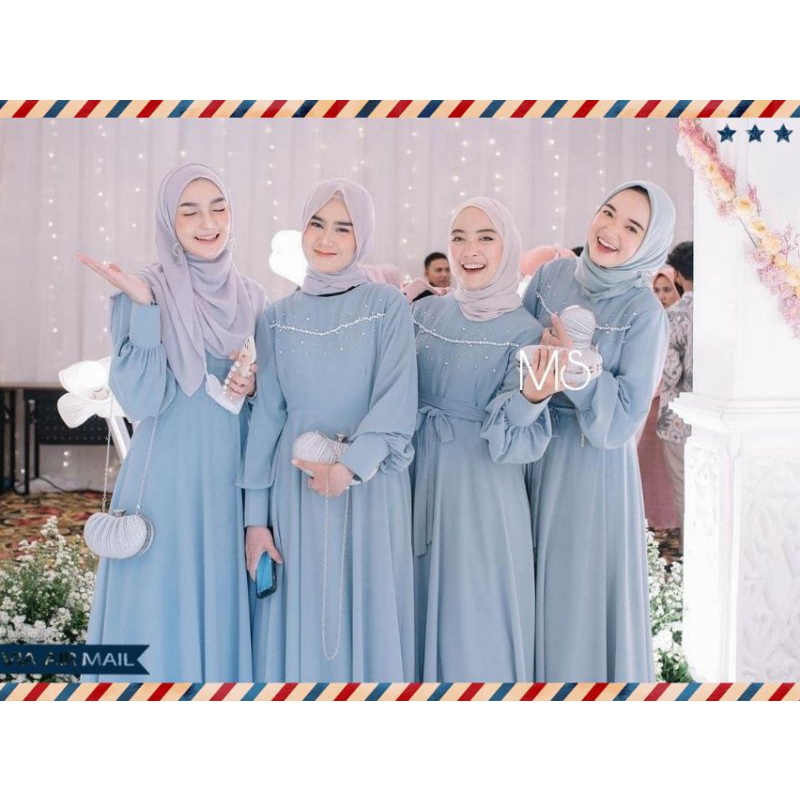 Jual Gaun Pesta Muslimah Elegan Mewah/pakaian Wanita Dress/dress Top ...