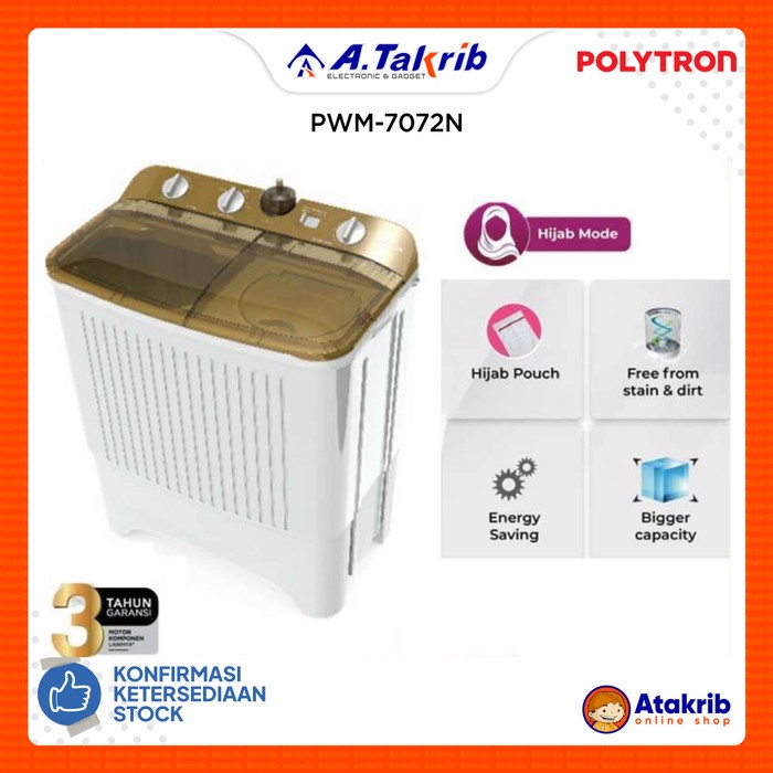 Jual POLYTRON SEMI AUTO 2 TB PWM-7072N PWM 7072N Samba Series Hijab 7 ...
