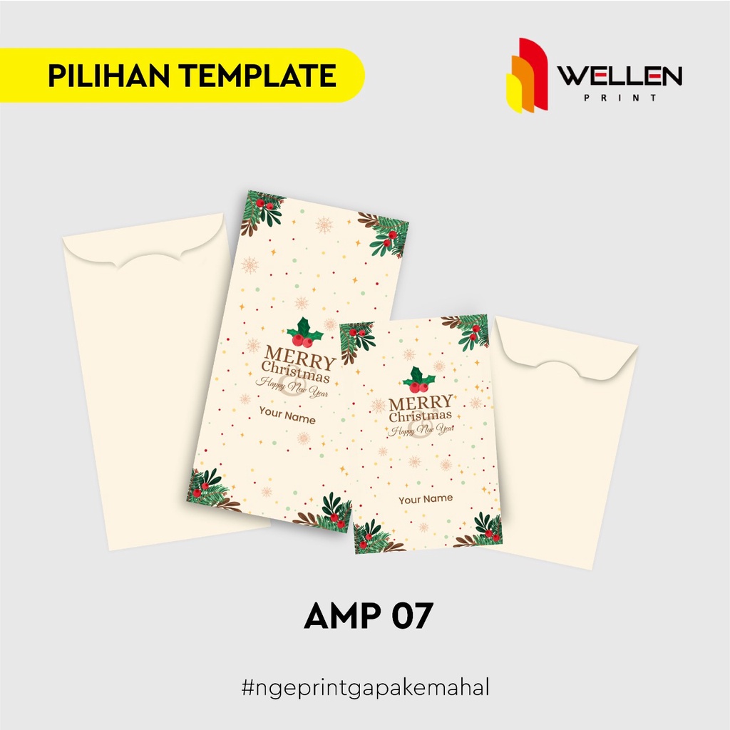 Jual Wellen Print Angpao Christmas Custom Print Design Nama Cetak Amplop Hari Raya Natal