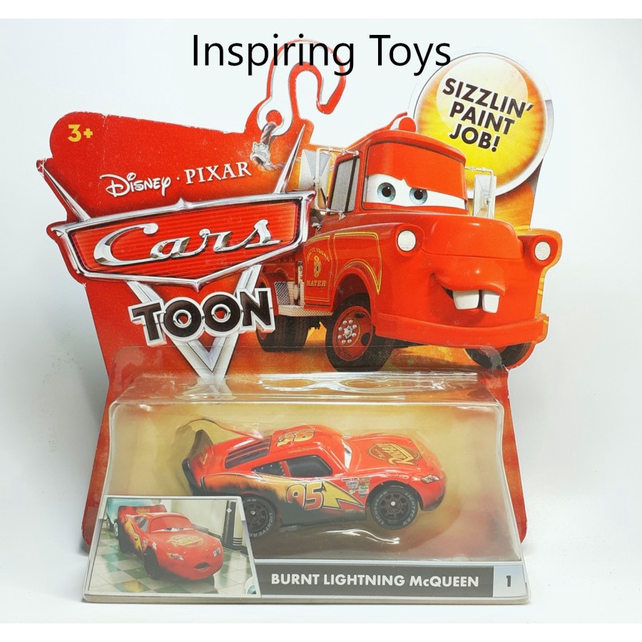 Jual Disney Pixar Cars Toon BURNT lightning McQueen | Shopee Indonesia