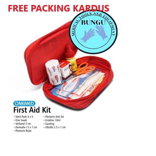 Jual First Aid Bag Kit OneMed P3K Lengkap Dompet Pouch Tas Merah ...