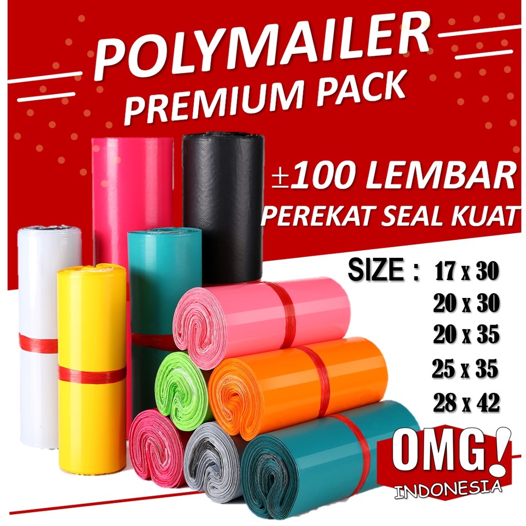 PLASTIK POLYMAILER PREMIUM TEBAL WARNA LENGKAP LEM Kantong Amplop Packing Online Shop TERMURAH