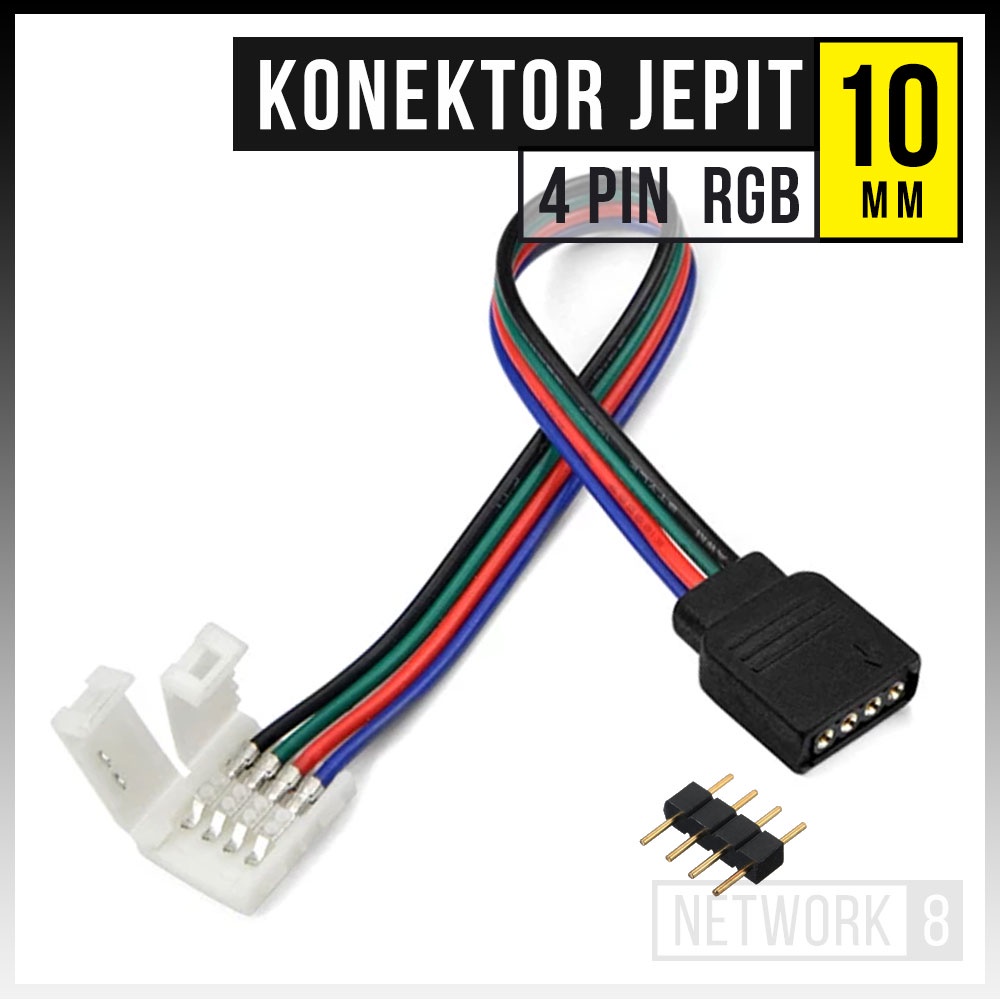 Jual Konektor Adapter Kabel Kepala Jepit Led Strip Pin Jalur Sisir Kaki Rgb Pin Header Mm