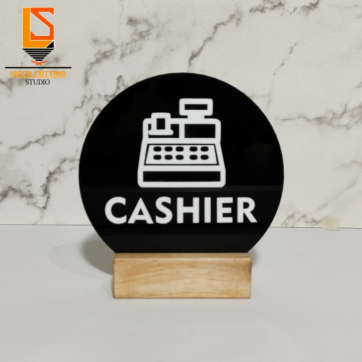 Jual Acrylic Tabel Sign Cashier Sign Kasir Akrilik Timbul Shopee Indonesia 7750