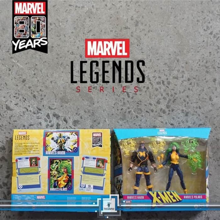 Jual Marvel Legends Xmen 2 Pack HAVOK and POLARIS / X-men X men 80th ...